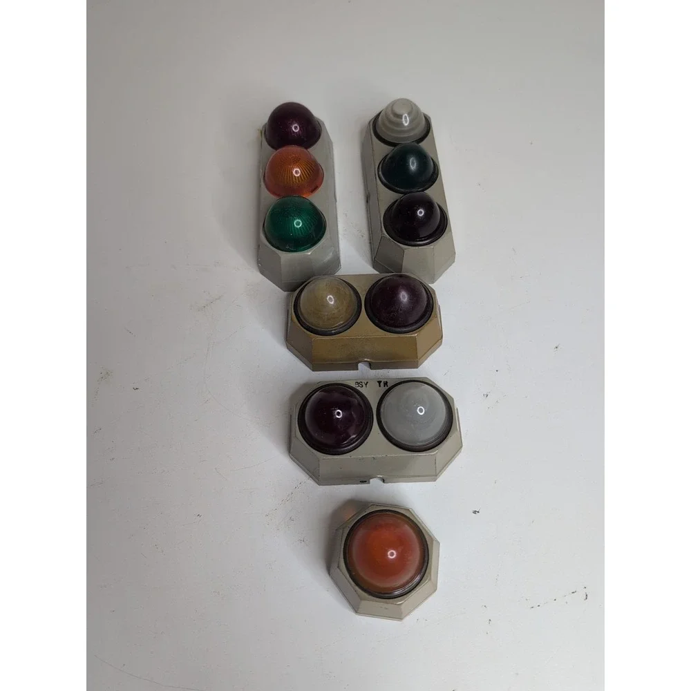 Vintage Telephone Office Alarm Indicator Lights Cover Only Lot Of 5